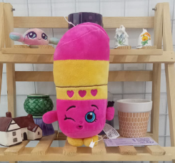 Shopkins Lippy Lips Plush 7" Stuffed Animal Pink Lipstick Toy Doll Winking Eye