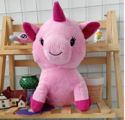 Pink Stuffed Embroidery Unicorn Plushie