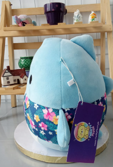 Squishmallow NWT 5” Rey Shark Blue New Kellytoy Plushie