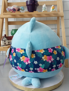Squishmallow NWT 5” Rey Shark Blue New Kellytoy Plushie