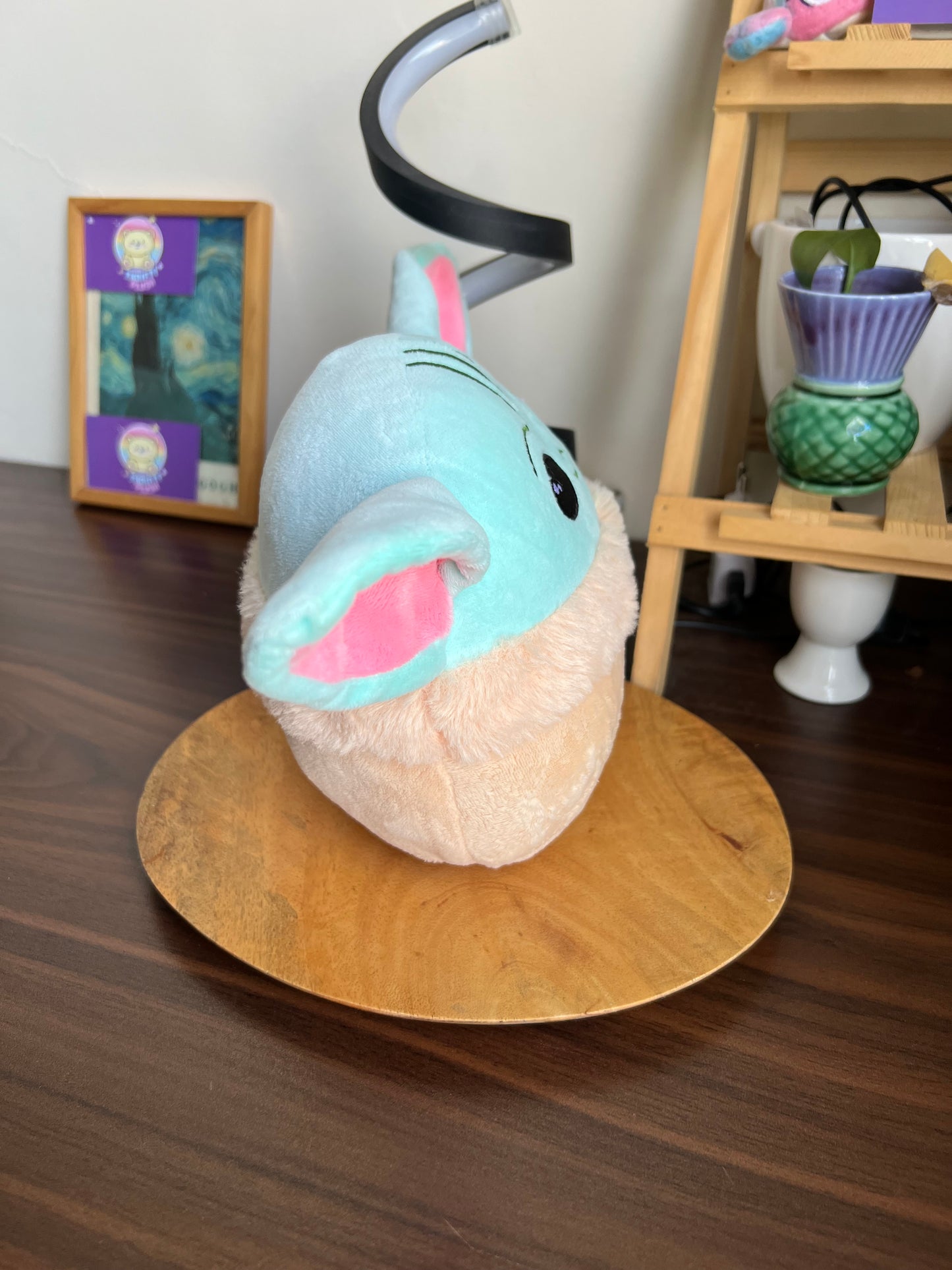 Baby Yoda Squish Plush Toy, Grogu Stuffed Animal Kids Plushie, The Child Mandalorian Soft Kawaii Pillow Doll Gift Light Green