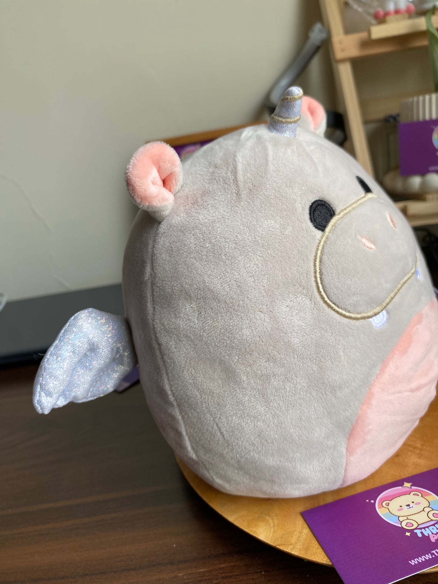 Squishmallows Haizley the Hippocorn |Grey hippopotamuse 7-8" Plush