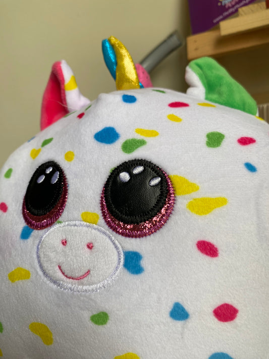 TY Squish-a-Boos Harmonie 10" Super Soft multicoloured Plush Unicorn