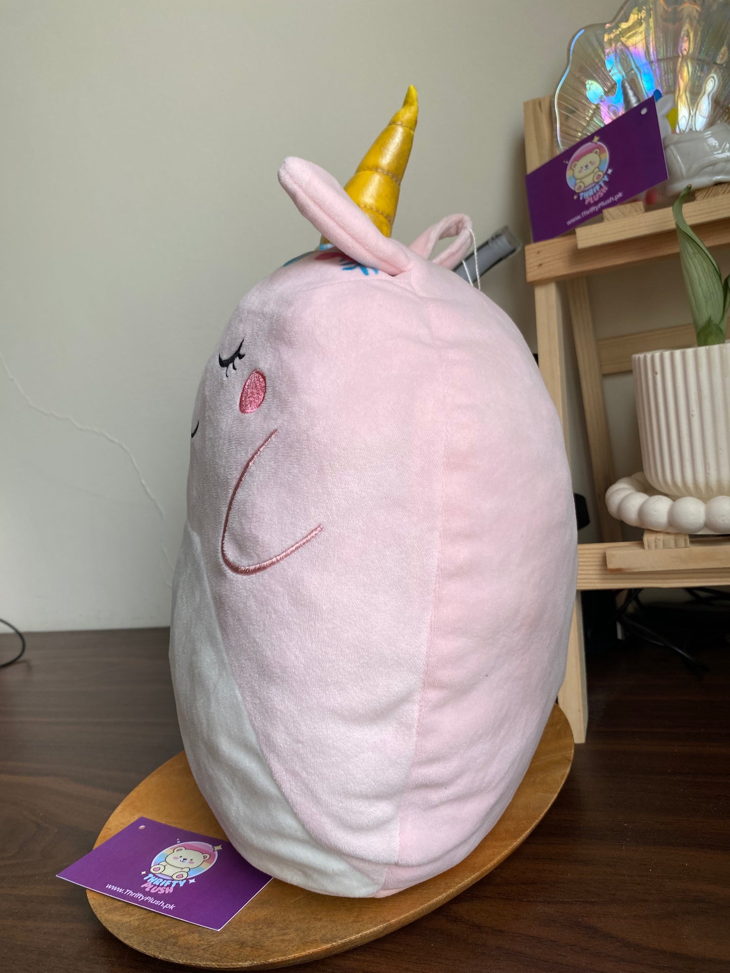Anko Unicorn Plush Pillow with Golden Horn