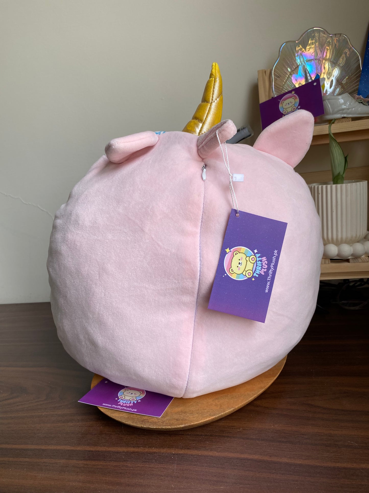 Anko Unicorn Plush Pillow with Golden Horn