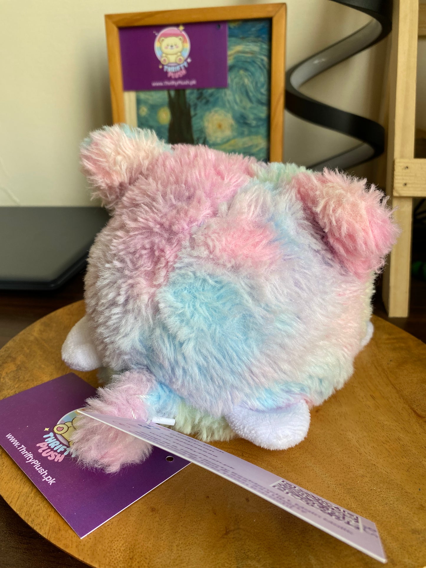 Reversible Mood Changing cat Plushie – Tie-Dye Pink & blue | Viral TikTok Soft Toy in Pakistan