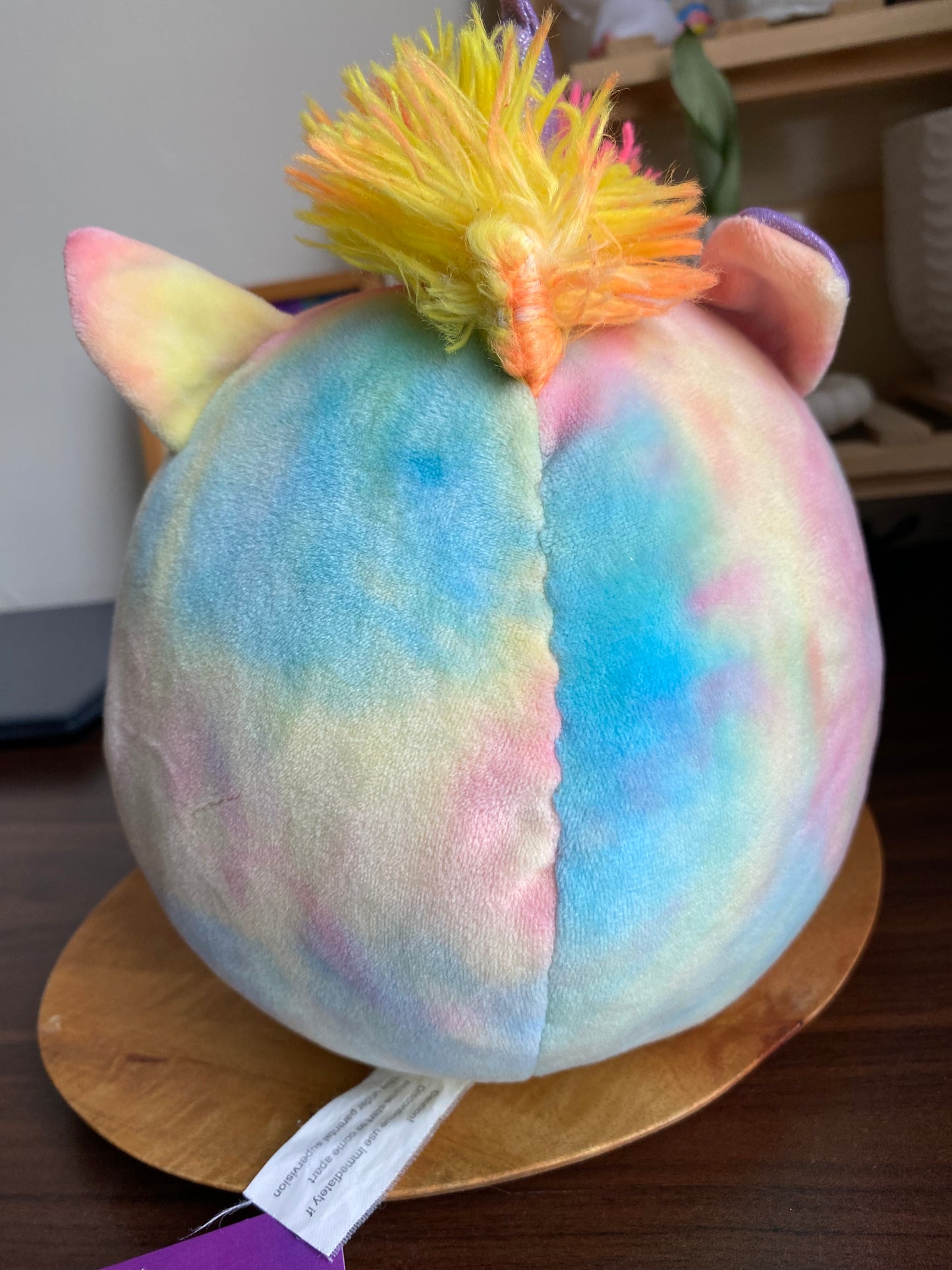 Happy Rainbow Unicorn Plush – Rainbow Tie-Dye Unicorn Stuffed Toy by Smooshimals