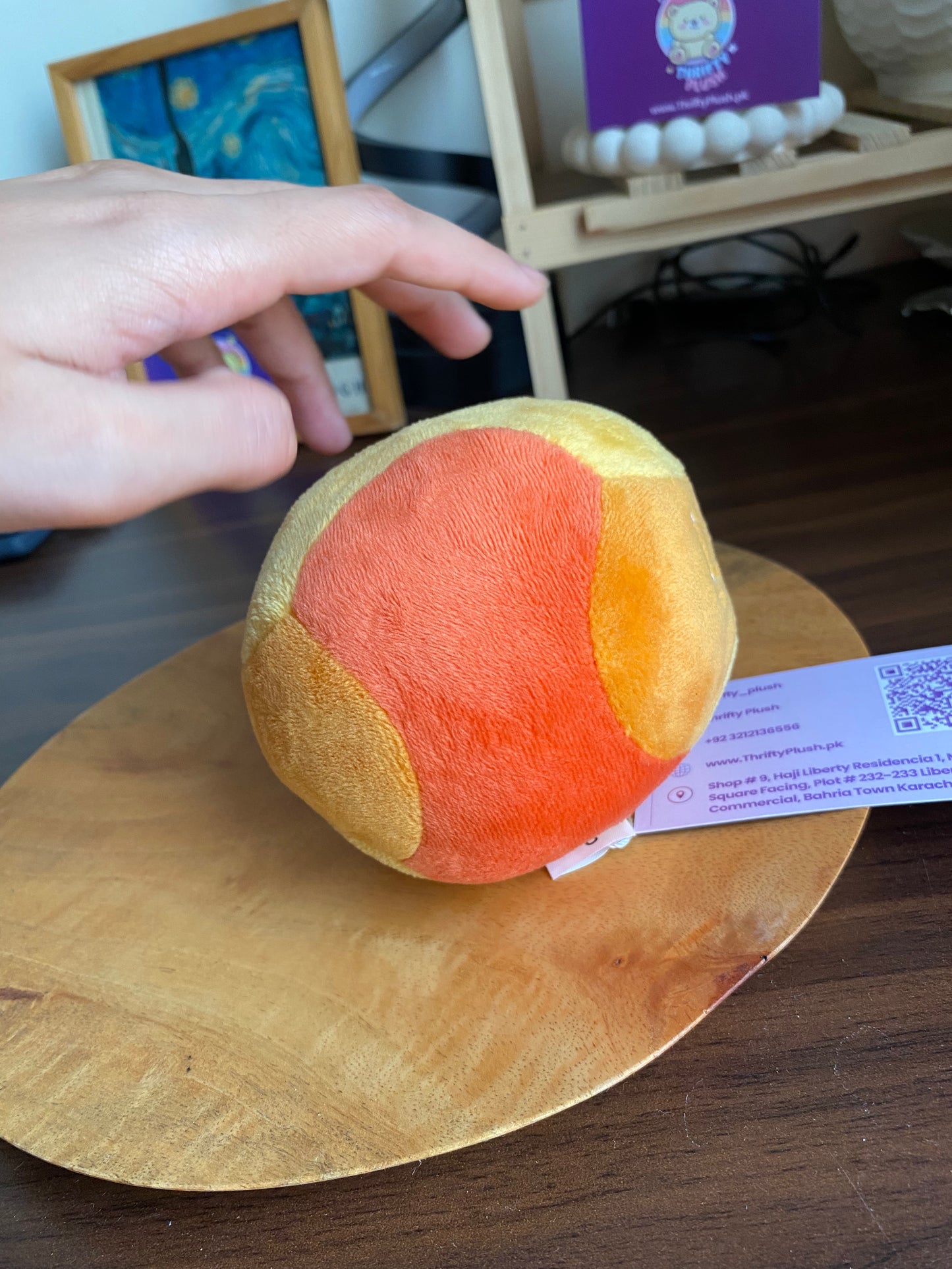 Donokubo Orange & Yellow Collectible Plush Ball – Soft Mini Toy