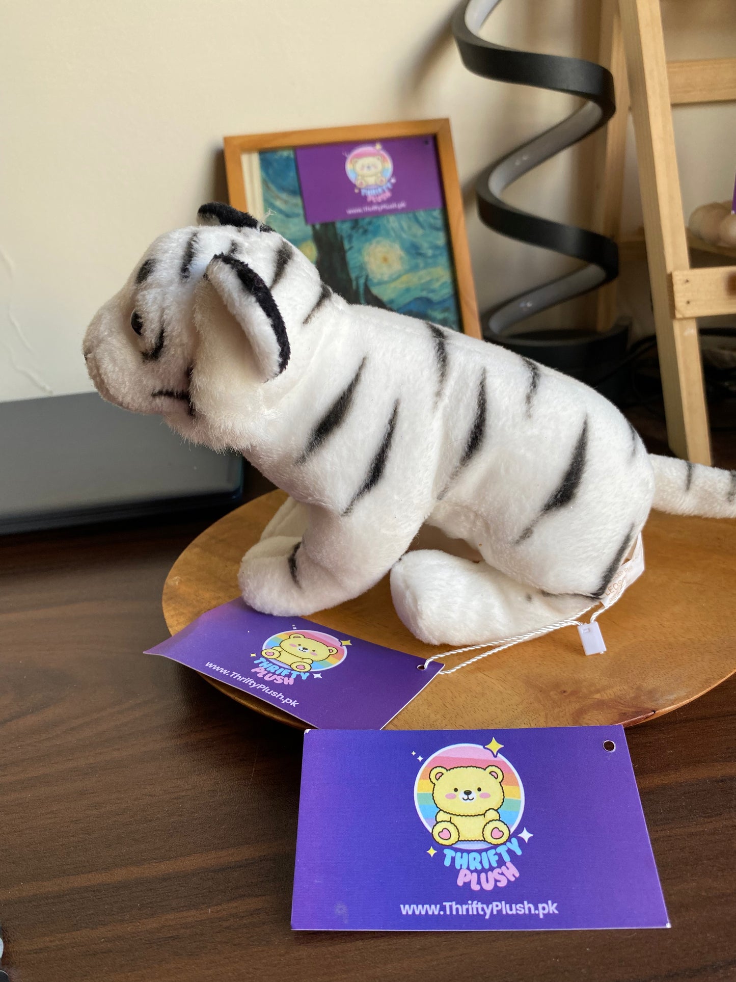 White Tiger Plush Toy – Soft Striped Stuffed Animal for Kids & Collectors