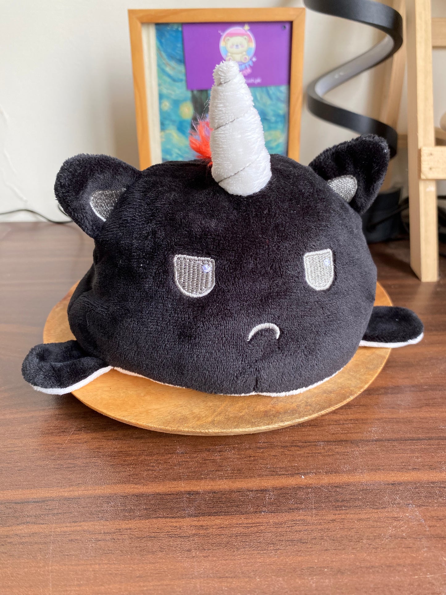 Reversible Mood Unicorn Plush – Happy & Grumpy Narwhicorn