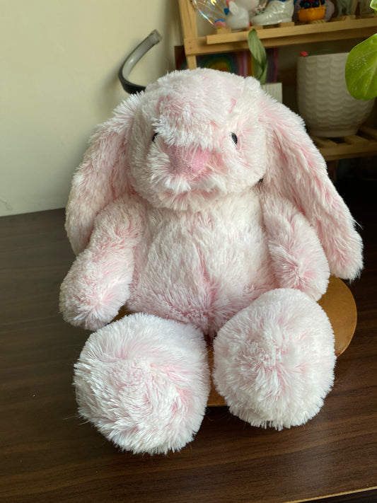 Carry Toys Pastel Pink Bunny Plush – Ultra-Soft Floppy-Eared Cuddle Bunny