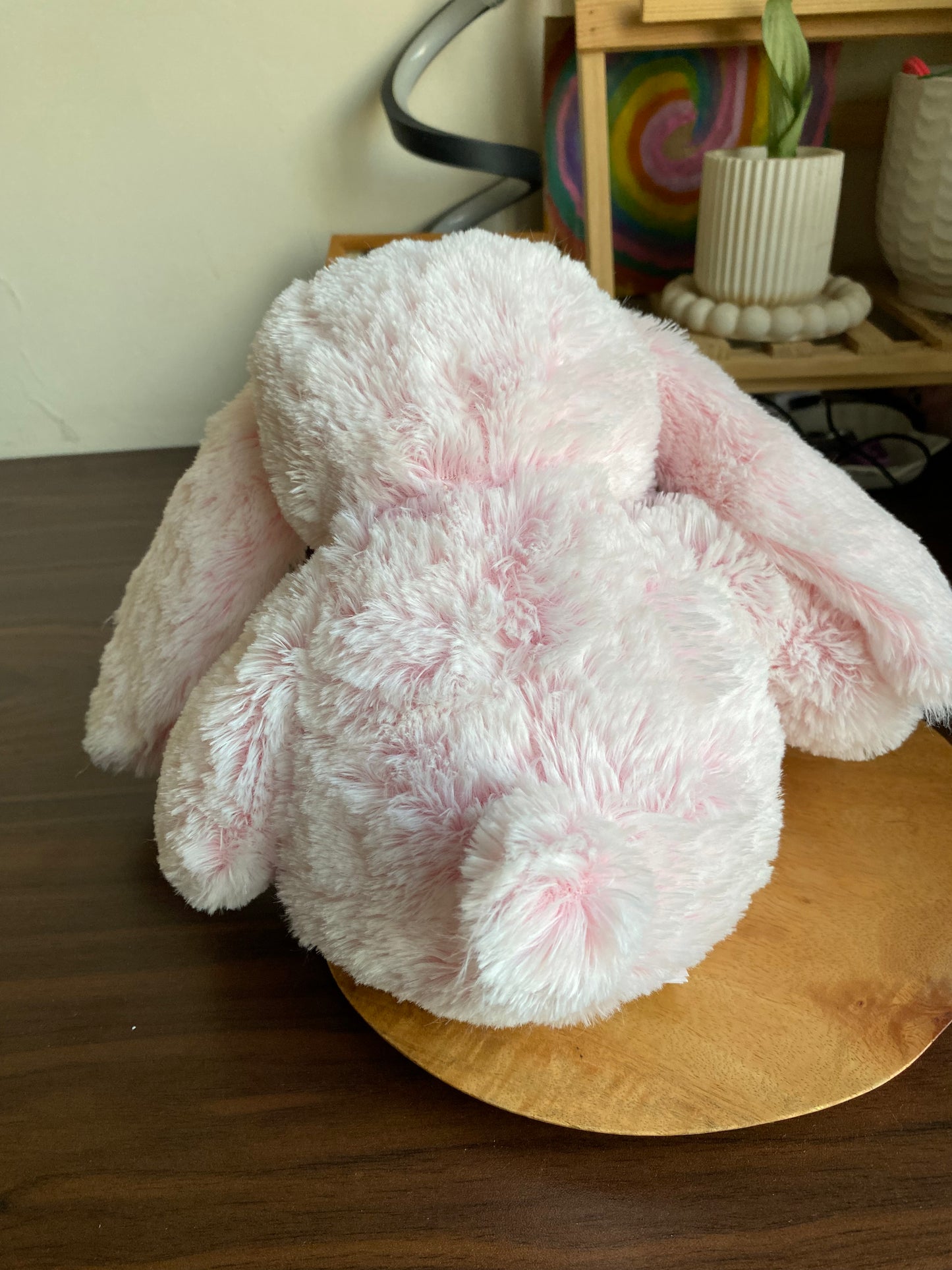 Carry Toys Pastel Pink Bunny Plush – Ultra-Soft Floppy-Eared Cuddle Bunny