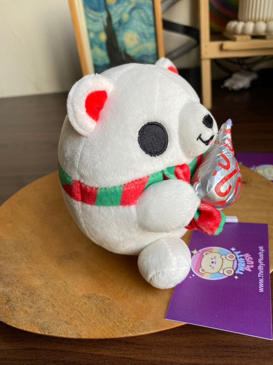 ZURU Snackles Christmas Polar Bear Plush 14” with Mini Kisses – Limited Editio