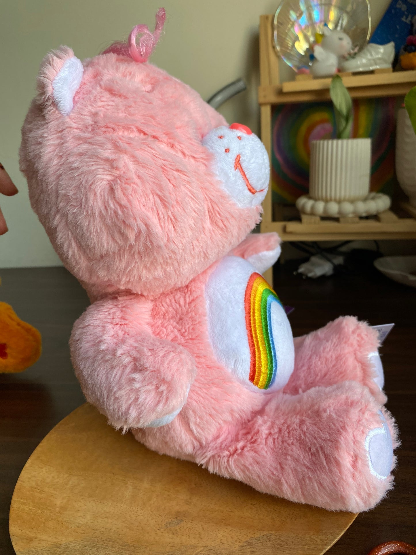 Care Bears Cheer Bear Plush – Soft Pink Rainbow Teddy Toy