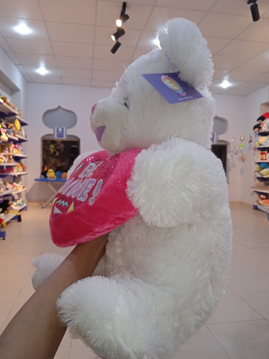 Jumbo White "Be Mine" Valentine Teddy Bear