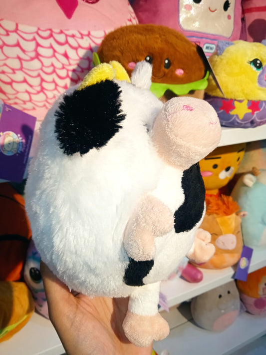 Mini Squishable Black & White Cow plush toy