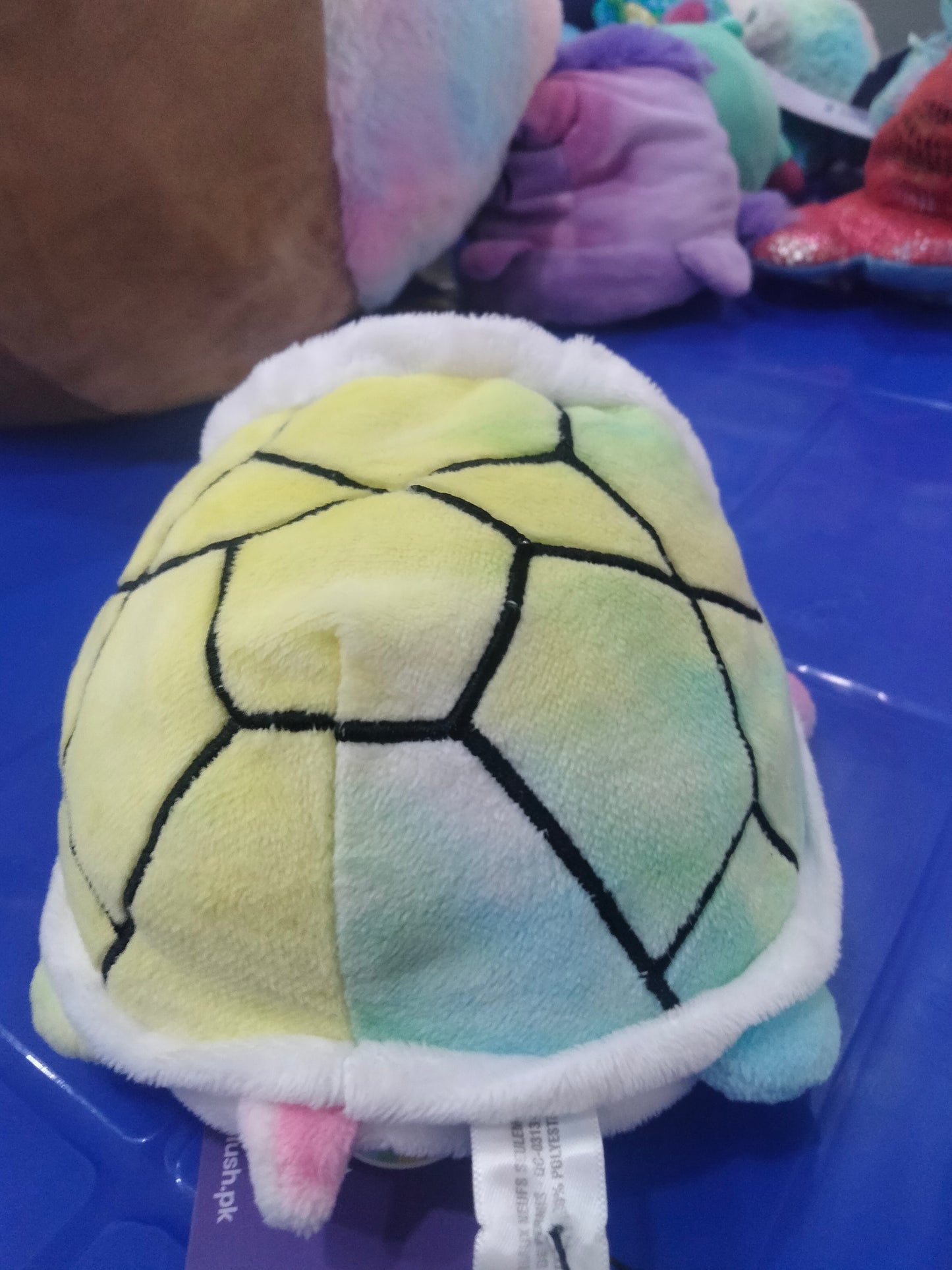 Reversible turtle plush toy,