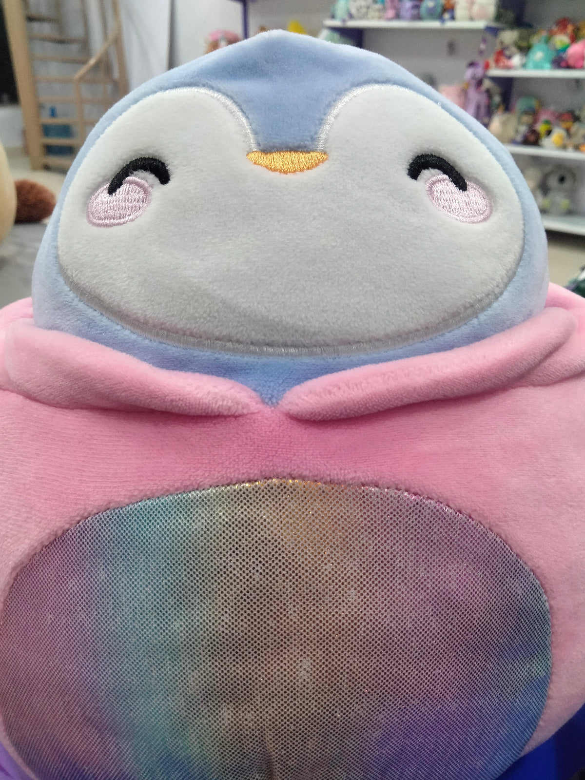 Squishmallows plush toy (Blue Penguin Wearing A Pink unicorn costume)
