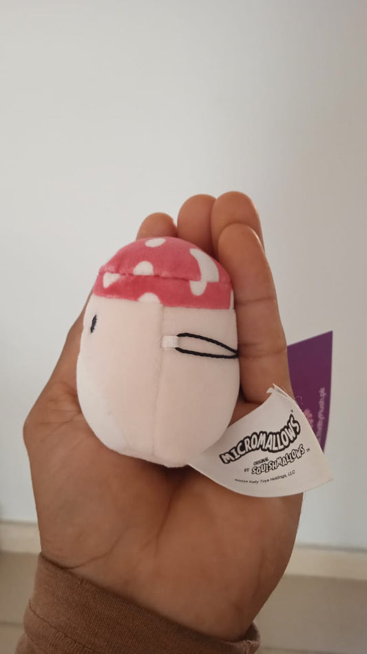 Malcolm the Mushroom plush toy.