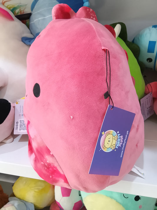 Squishmallows plush toy featuring the character Poleena the Red Dinosaur.