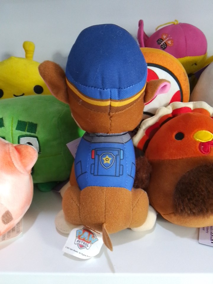 Paw Patrol Chase plush character.