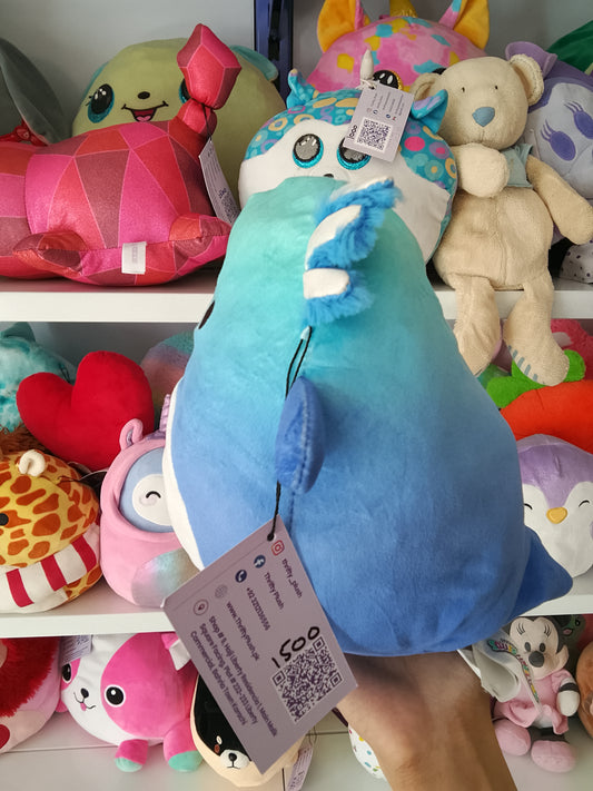 Squishmallows Miss Vi the Blue Axolotl plush toy.