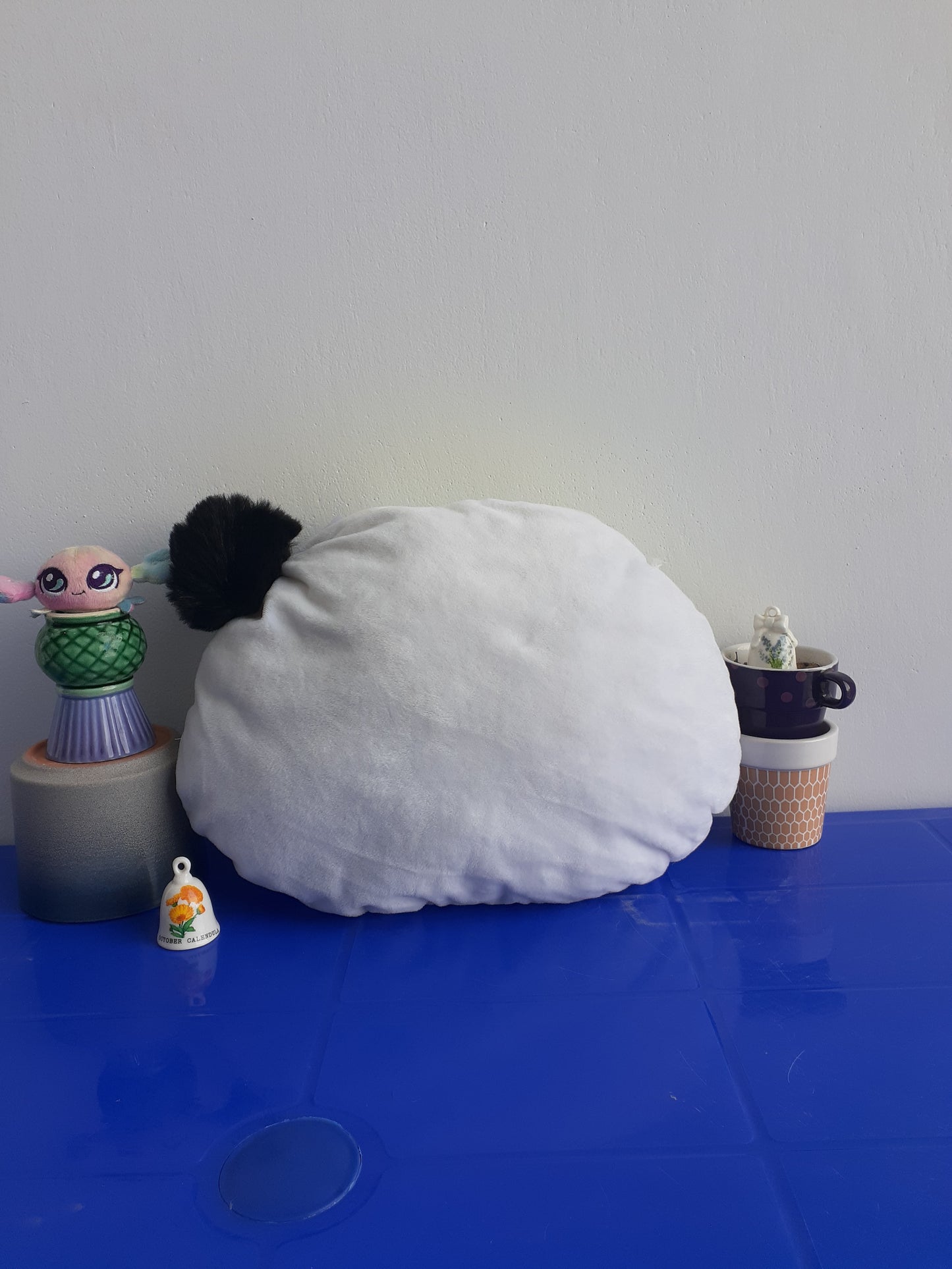 Reversible Sequin Panda Cushion