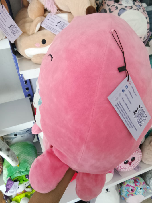 Abby the Octopus, a pink Squishmallow character from the Valentine and Sealife Squads.