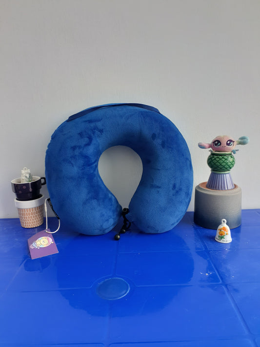 Conair Travel Smart Fleece Poly-Filled Neck Rest In Soft Navy.