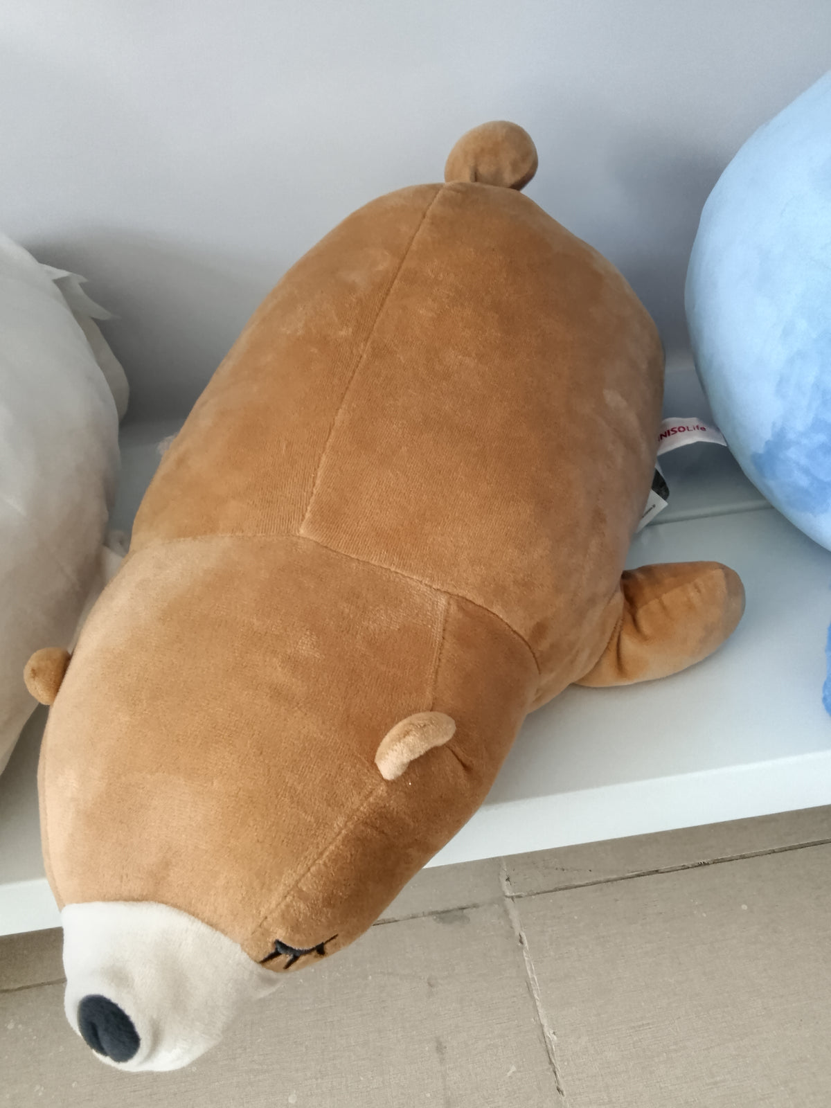 Liv Heart Nemu Nemu "Cookie" the brown bear hugging pillow.