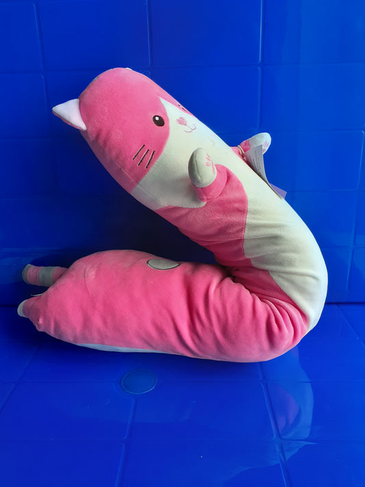 Pink And White Cat Plushie