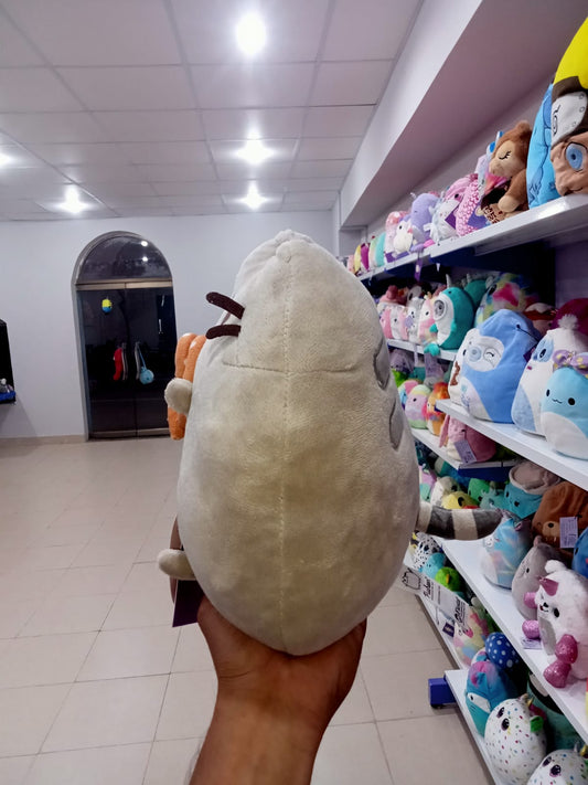 Pusheen the Cat with Pretzel stuffed animal.