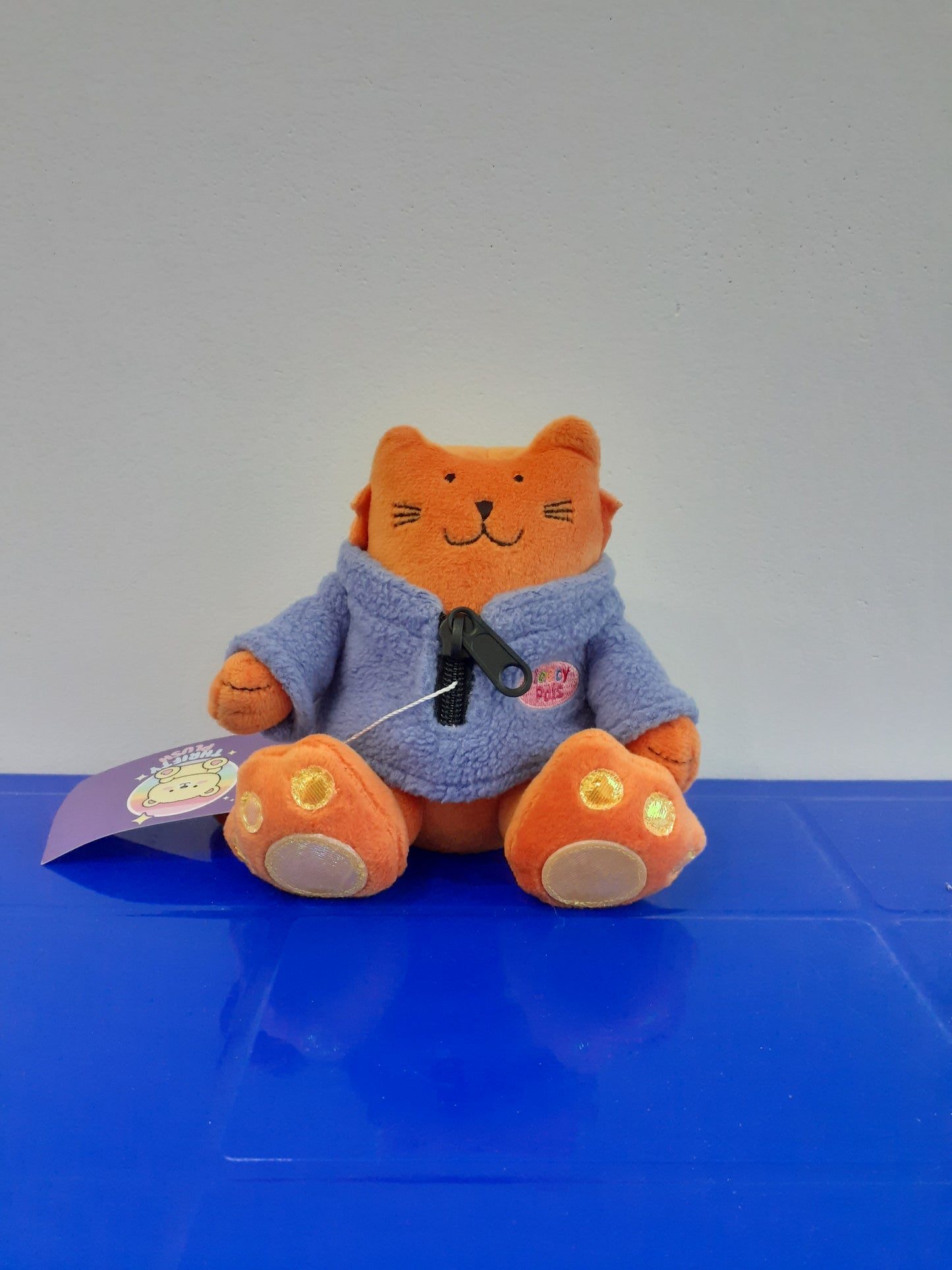 Rare Vintage Woolworths Fleecy Pals Cat In Fleece ‘PURRCY’ Soft Plushie