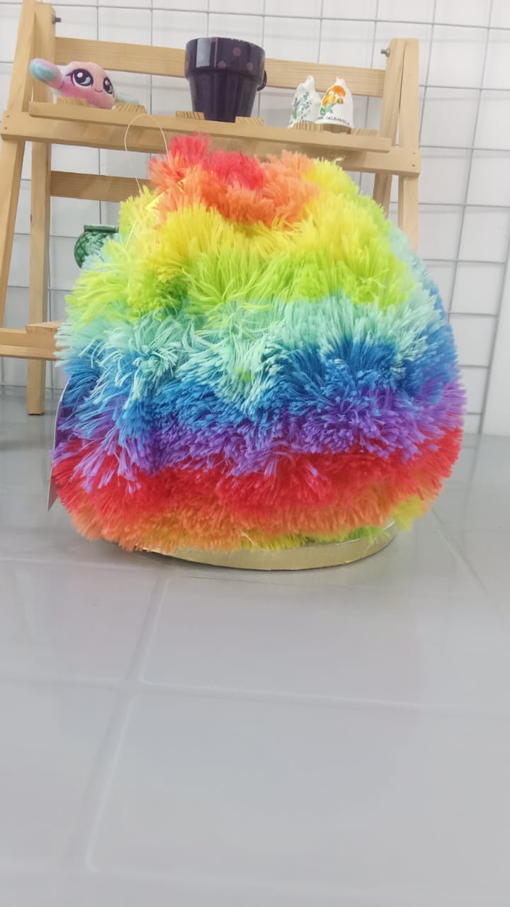 Rainbow Fluffy Ball, Also Known As A Fuzz Ball