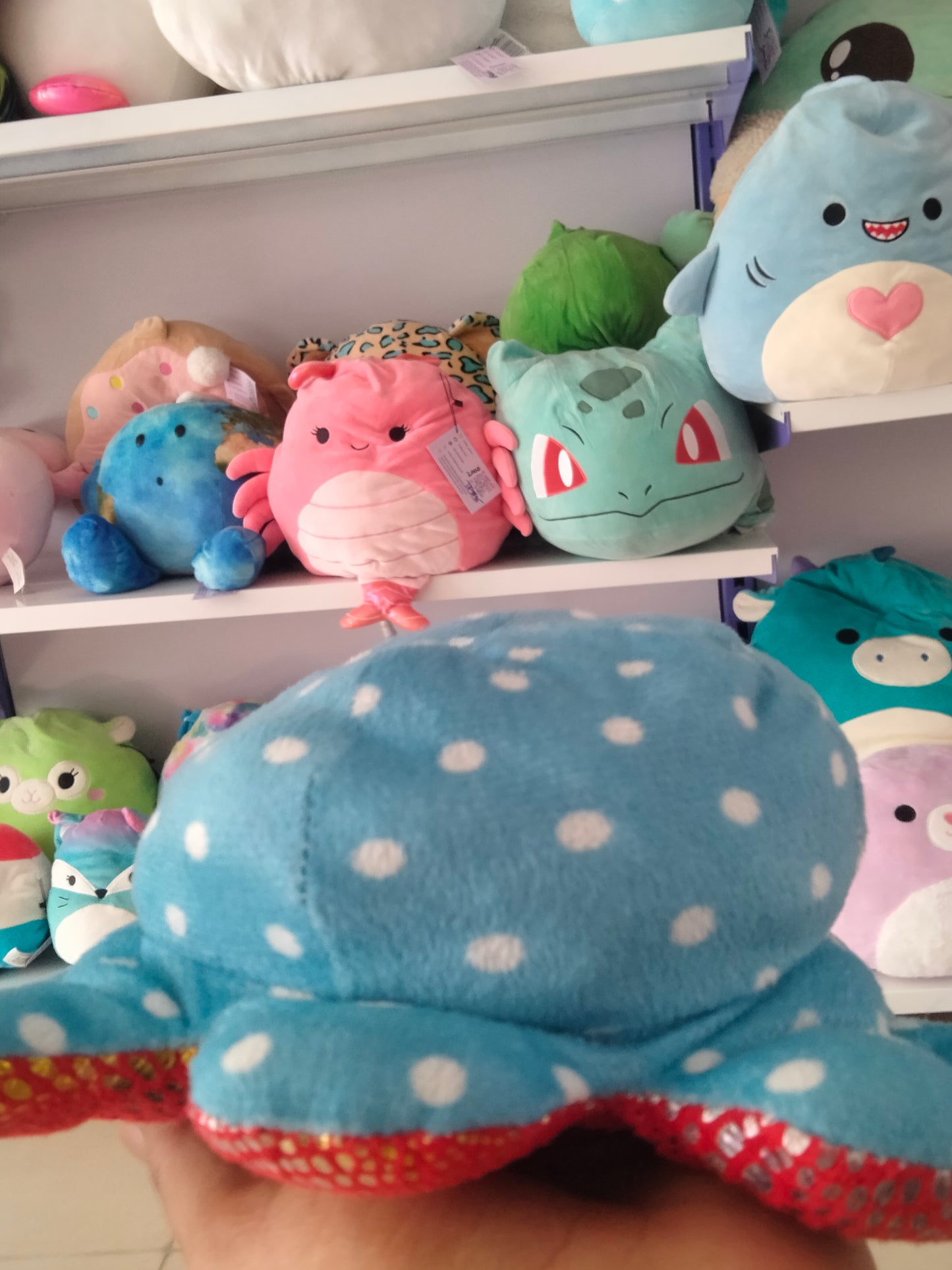 Reversible octopus plush toy,