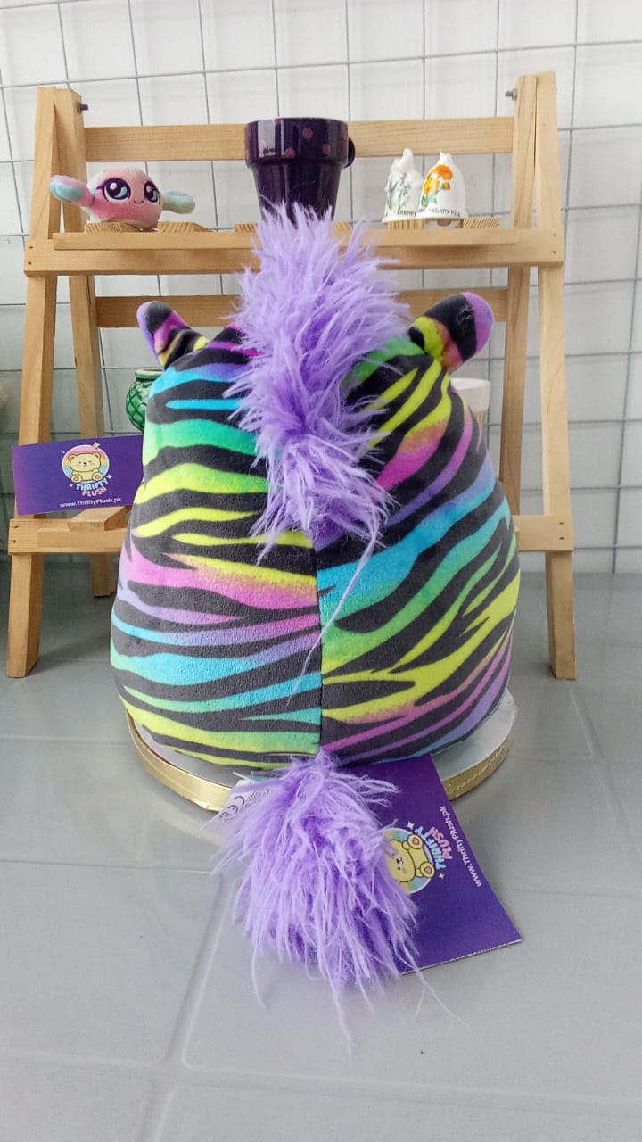 Safiyah The Rainbow Zebra Squishmallow.