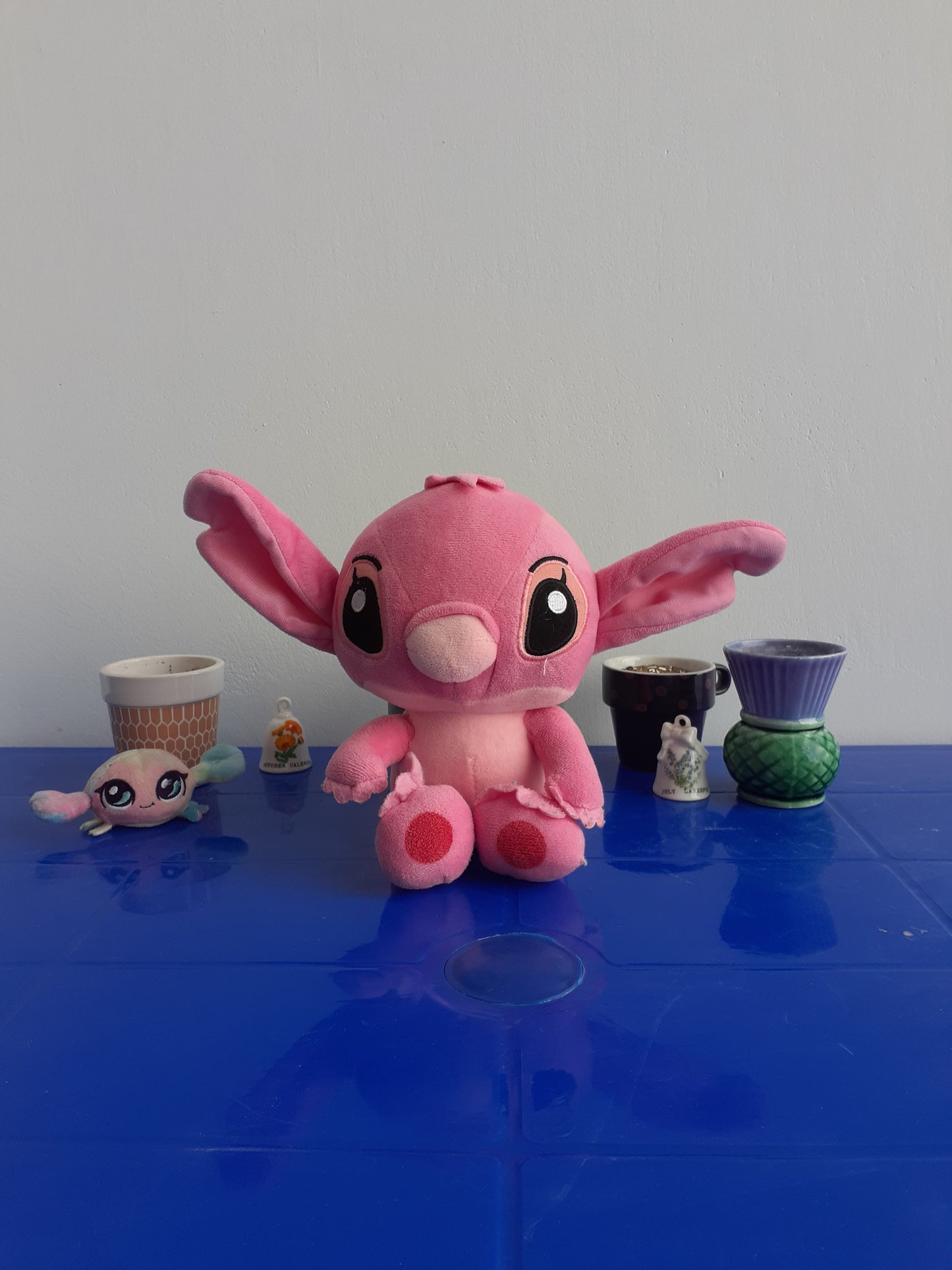 Pink Plushie of Angel, A Character From Disney's Lilo & Stitch.