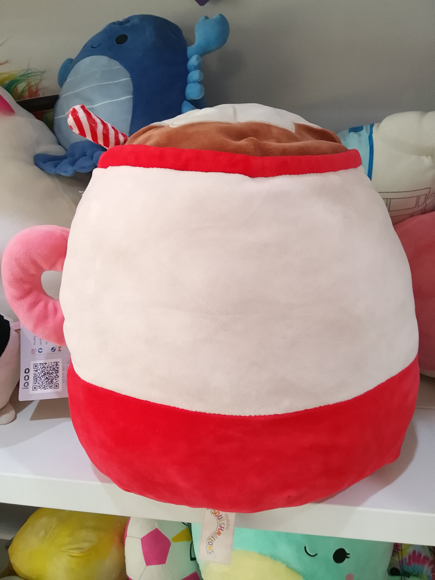 Squishmallows Kellytoy Marshina the Hot Cocoa plush toy.