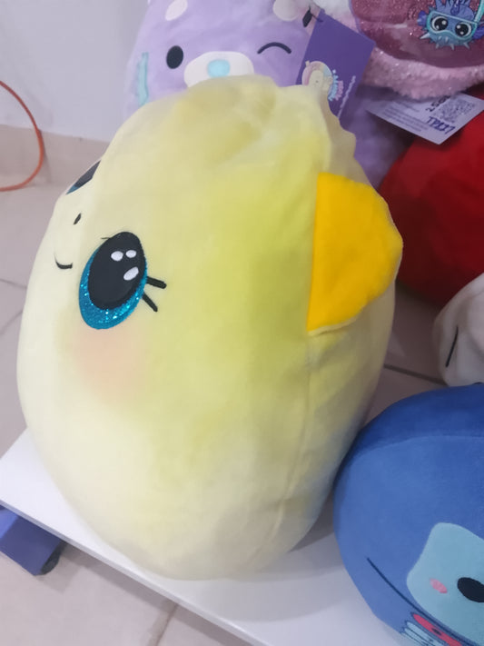 Ty Squish-A-Boos Buttercup yellow bear plush toy.