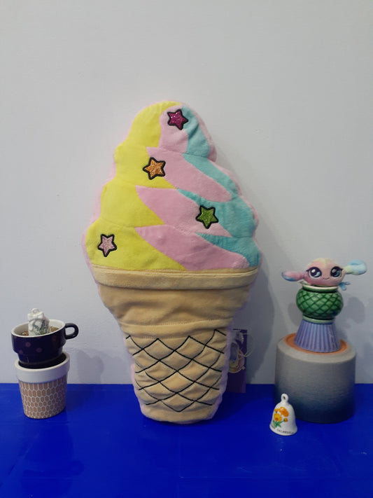 Scoops Sparkly Cone Fleece and Glitter Plushie