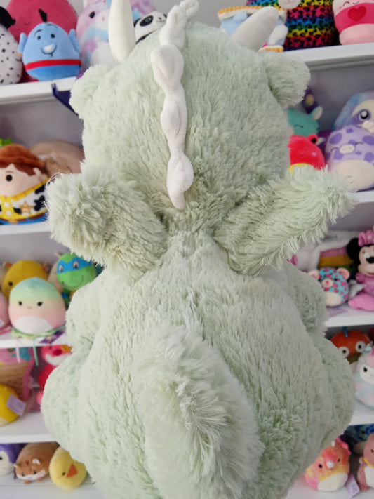 Baby Green Dragon Plush Rattle Toy.