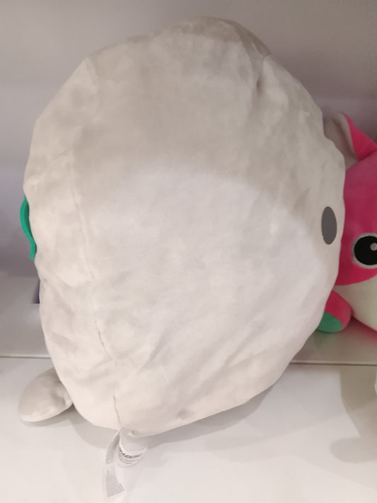 SAMEZU Sunglass Mochi Plush Yummy Seal character stuffed animal with teal goggles.