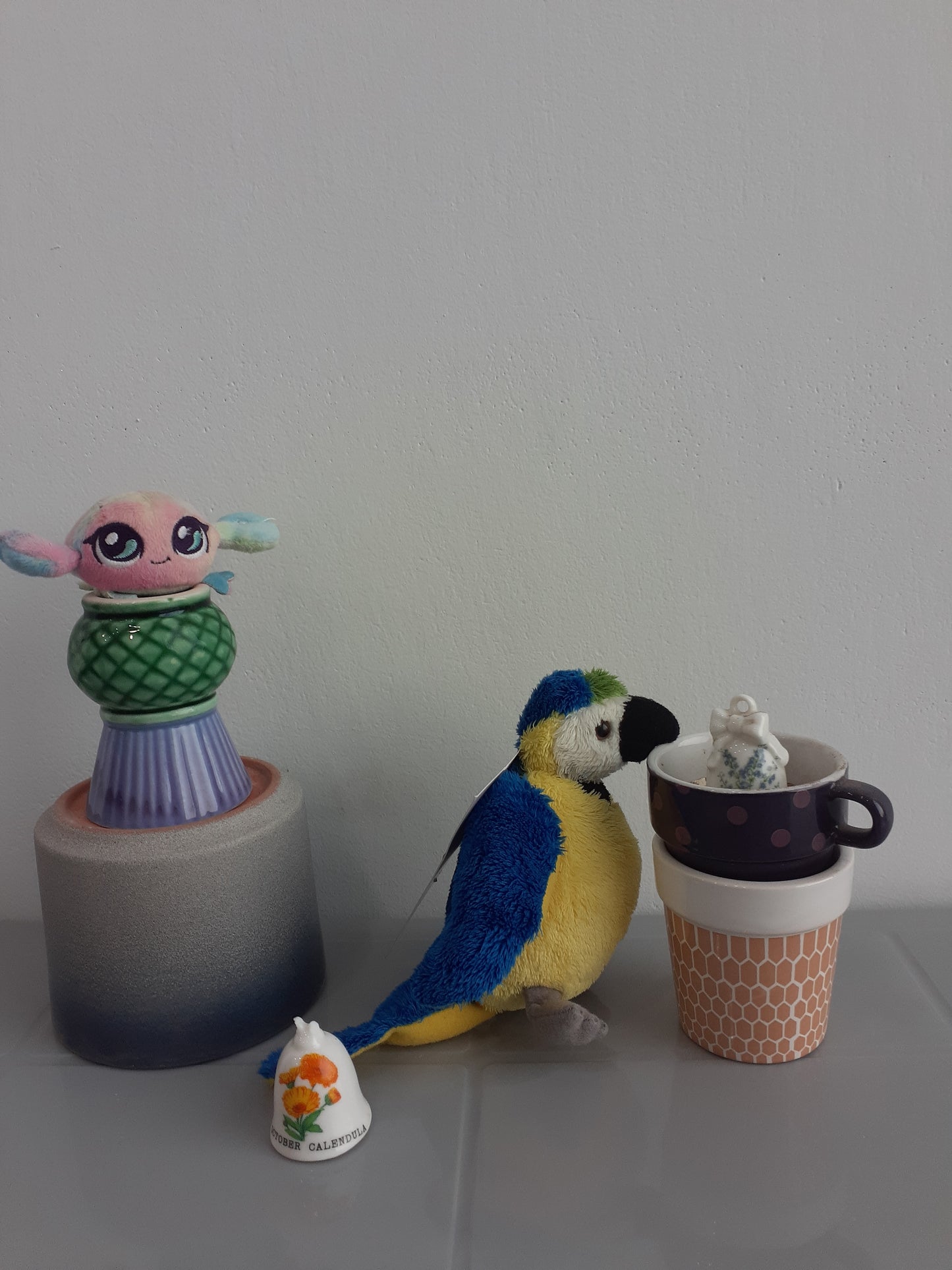 Plush Toy Of A Blue And Gold Macaw