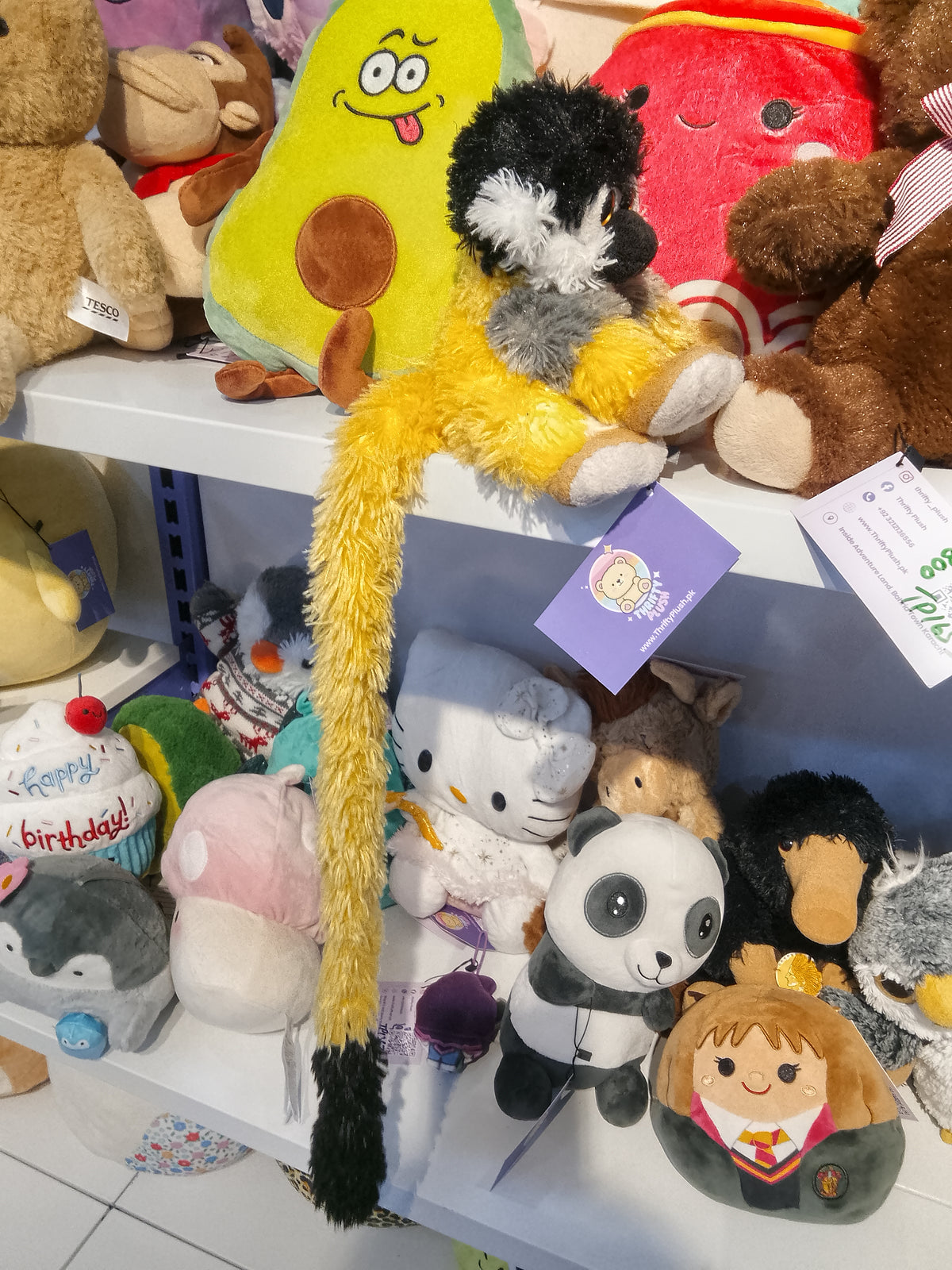 Nature Planet Long-Tail Squirrel Monkey Plush Toy