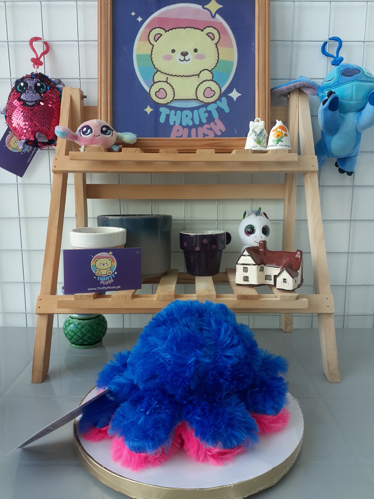 Plush Toy Version If Huggy Wuggy, A Character From The Horror Game "Poppy