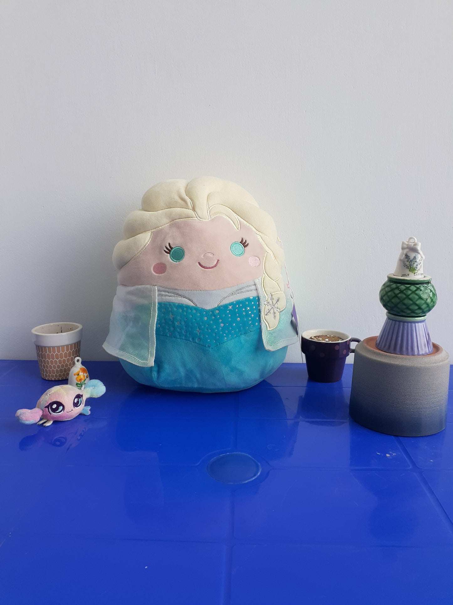 Squishmallow Plushie Of Elsa from Disney's Frozen.