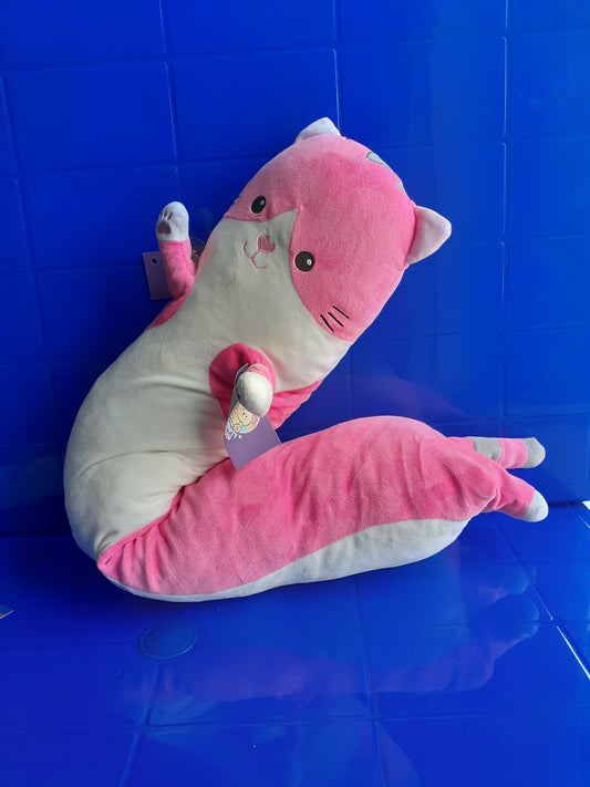 Pink And White Cat Plushie