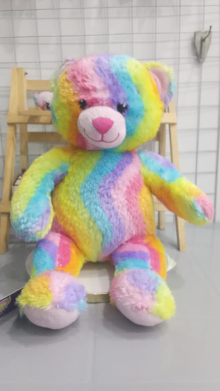 Build-A-Bear Rainbow Swirl Tie Dye Bear Plushie