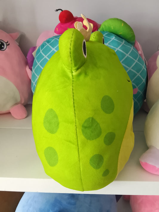 Squishmallows Baratelli the Prince Frog plush toy.