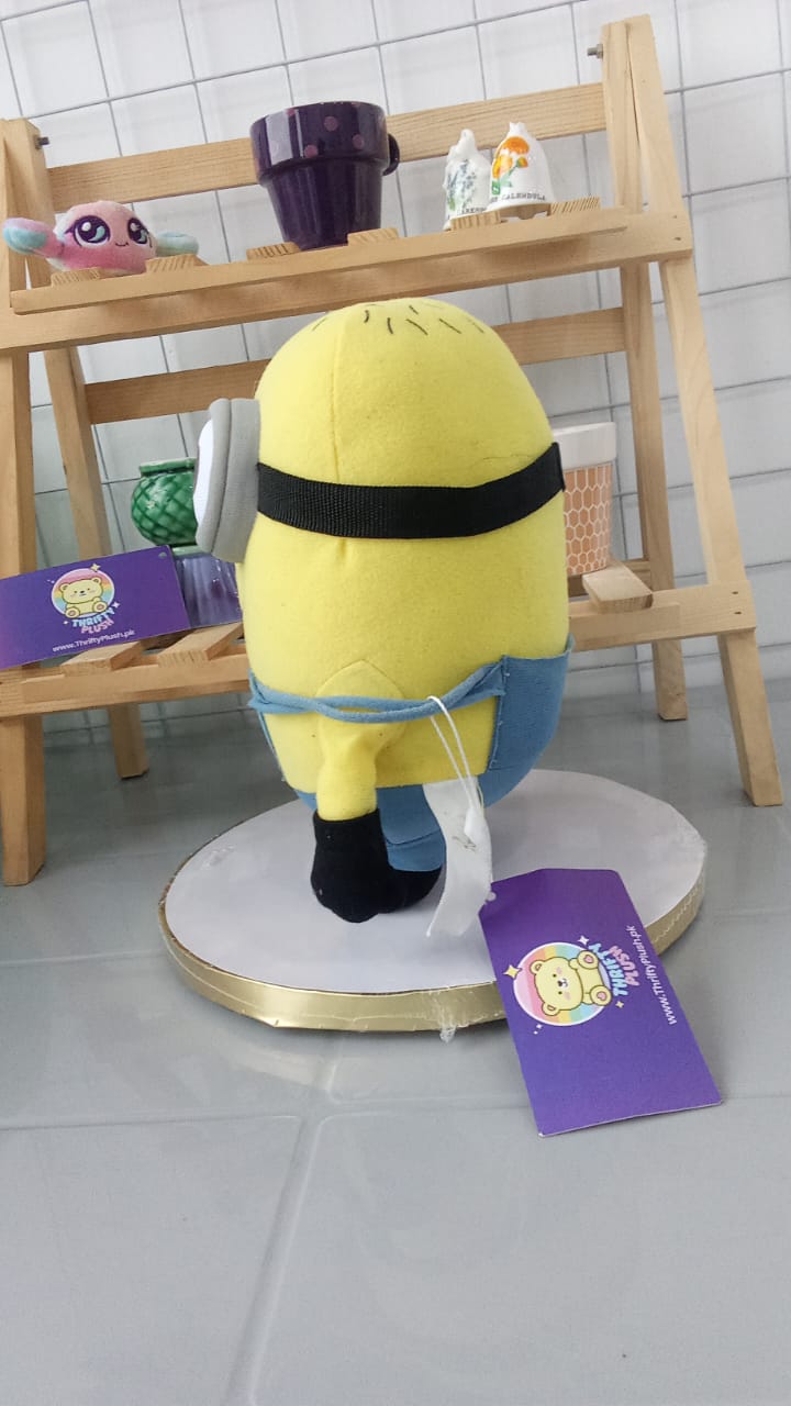 Dave, a Minion Plushie Character From The Despicable Me movie Franchise.